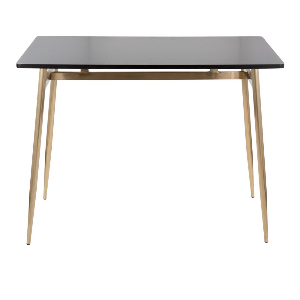 Gold Metal, Black Wood Marcel Counter Table. Picture 4