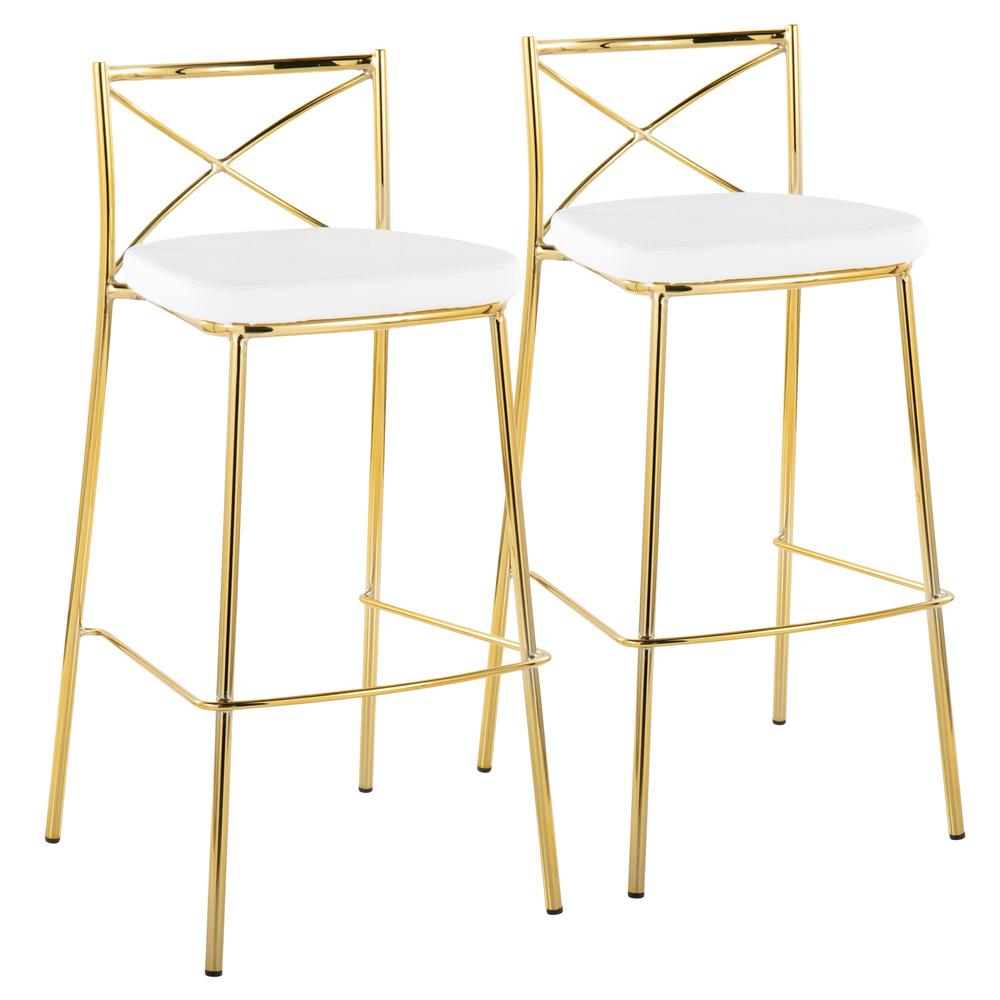 Modern Charlotte 30" Fixed-Height Barstool - Set of 2. Picture 1