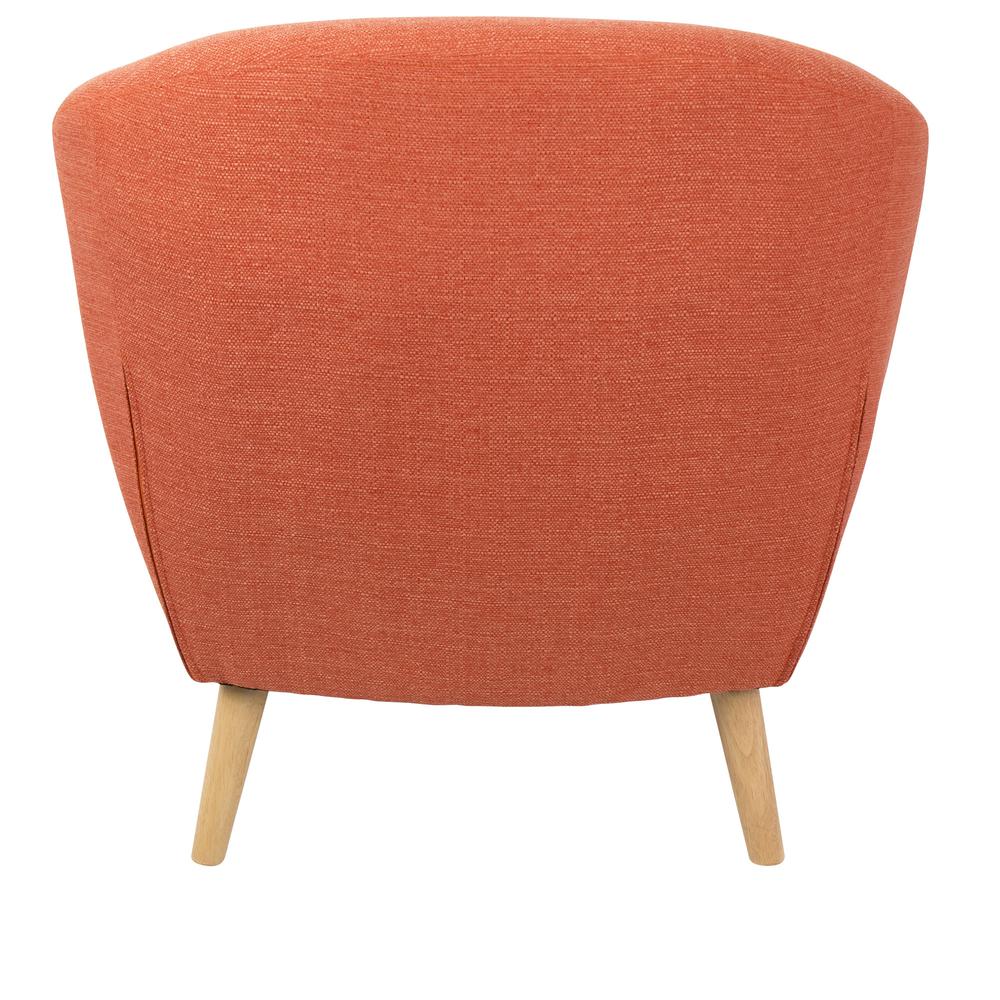 Rockwell Mid Century Modern Accent Chair in Orange. Picture 4