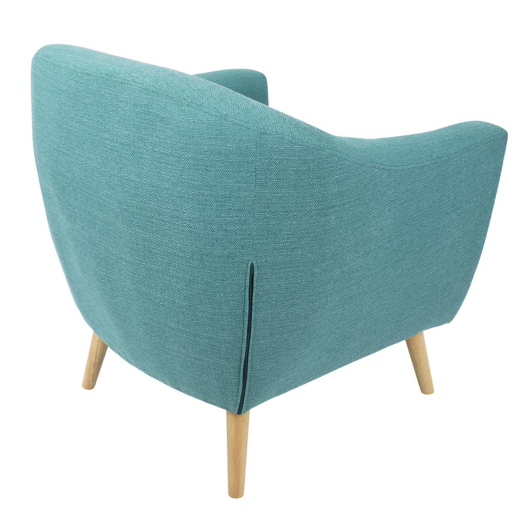 Rockwell Mid Century Modern Accent Chair in Teal. Picture 3