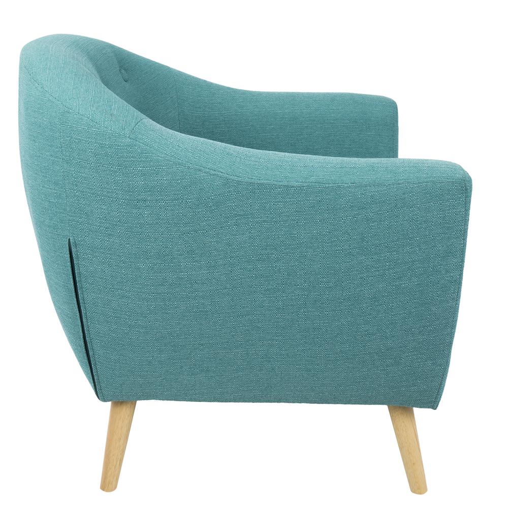 Rockwell Mid Century Modern Accent Chair in Teal. Picture 2