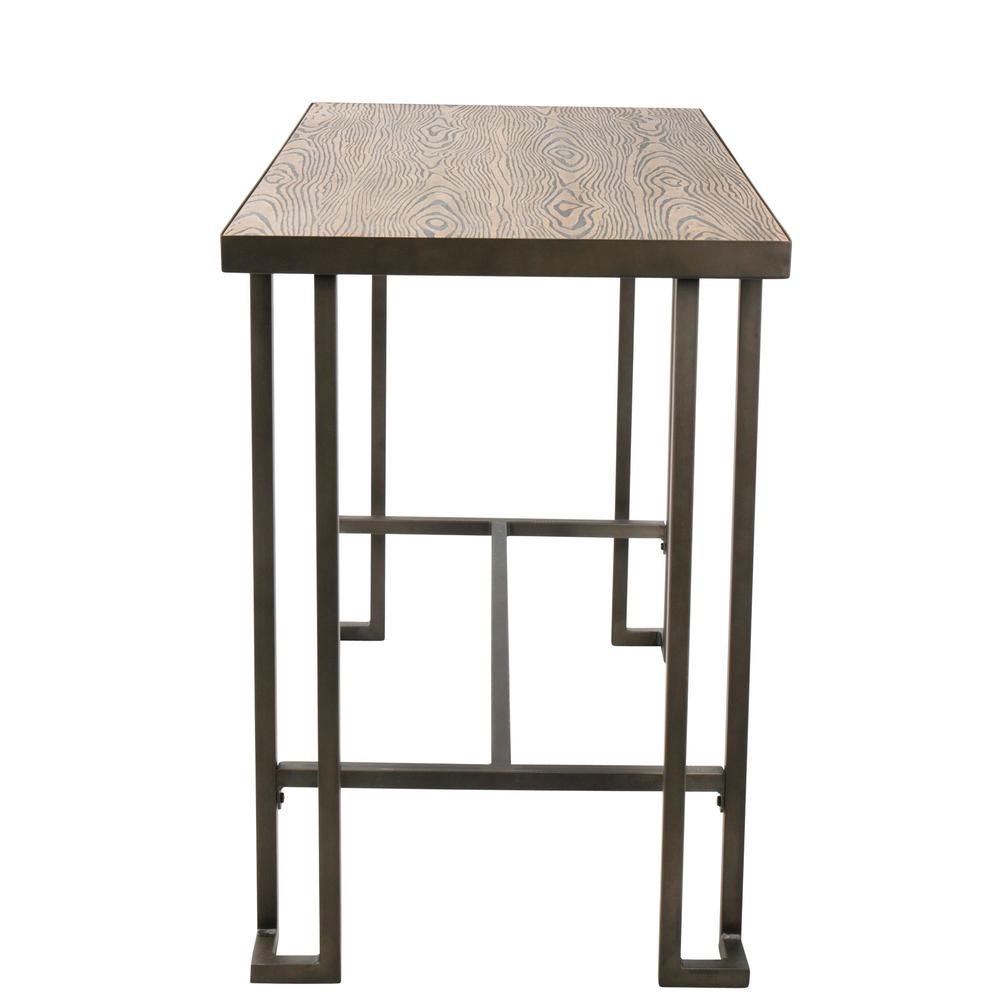 Roman Industrial Counter Table in Antique and Brown. Picture 2