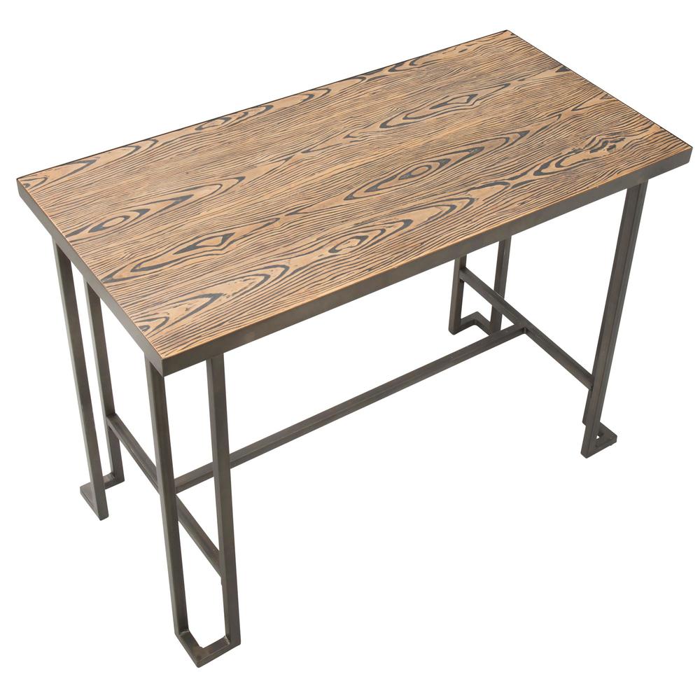 Roman Industrial Counter Table in Antique and Brown. Picture 5