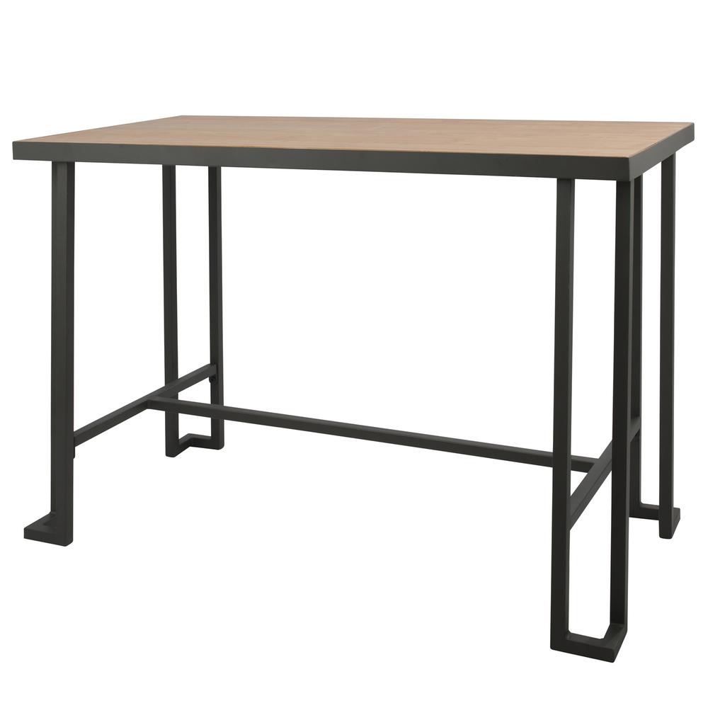 Roman Industrial Counter Table in Grey and Natural. Picture 3