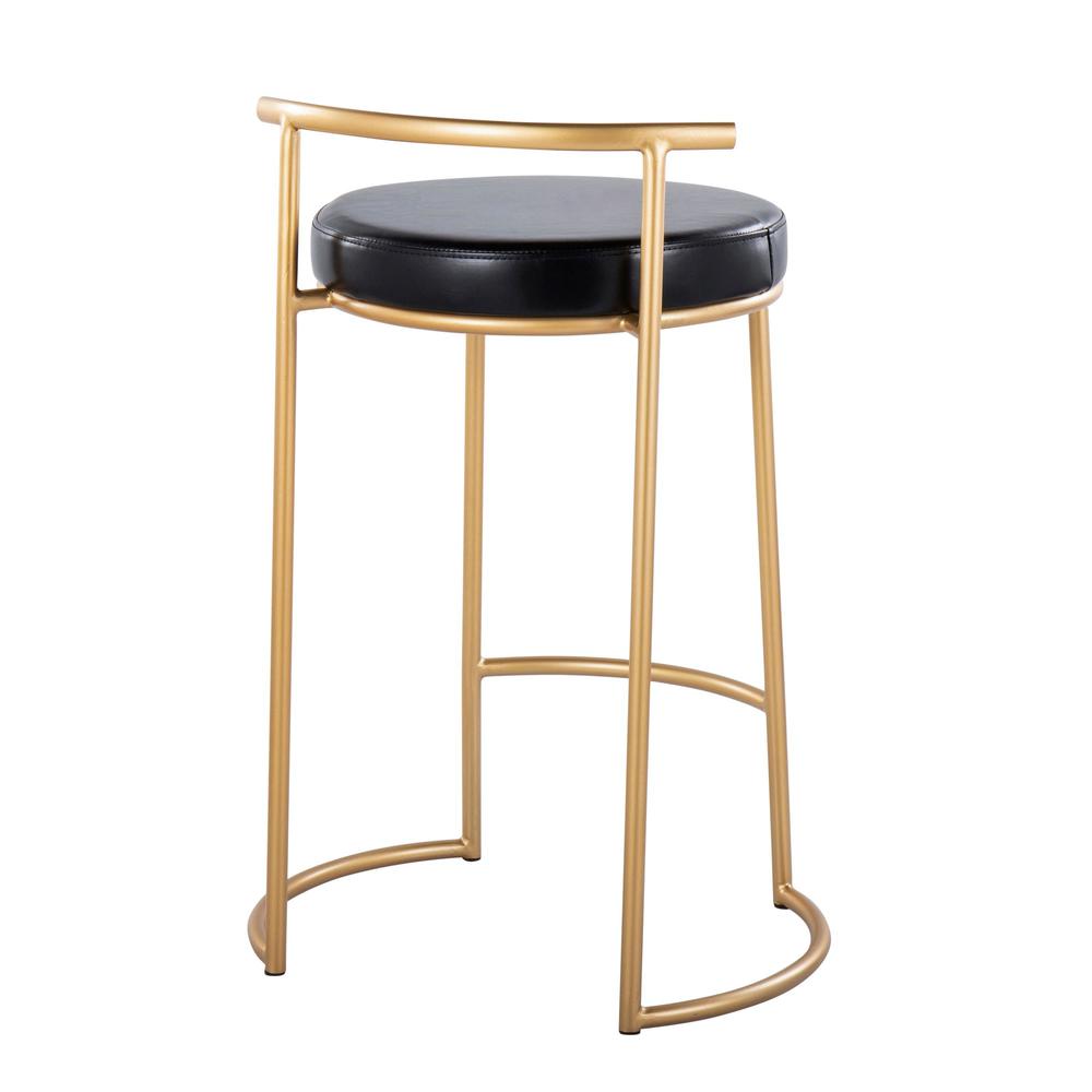 Round Fuji 26" Fixed-Height Counter Stool - Set of 2. Picture 4