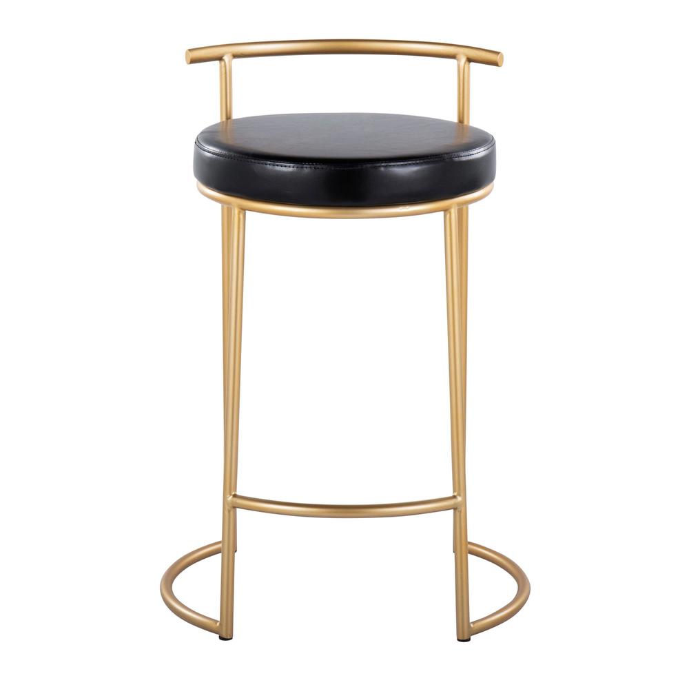 Round Fuji 26" Fixed-Height Counter Stool - Set of 2. Picture 6