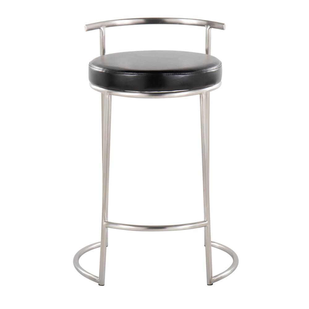 Round Fuji 26" Fixed-Height Counter Stool - Set of 2. Picture 6