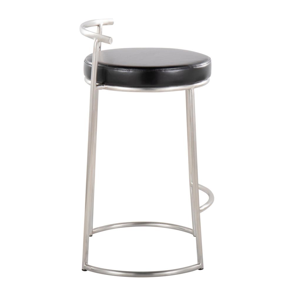 Round Fuji 26" Fixed-Height Counter Stool - Set of 2. Picture 3