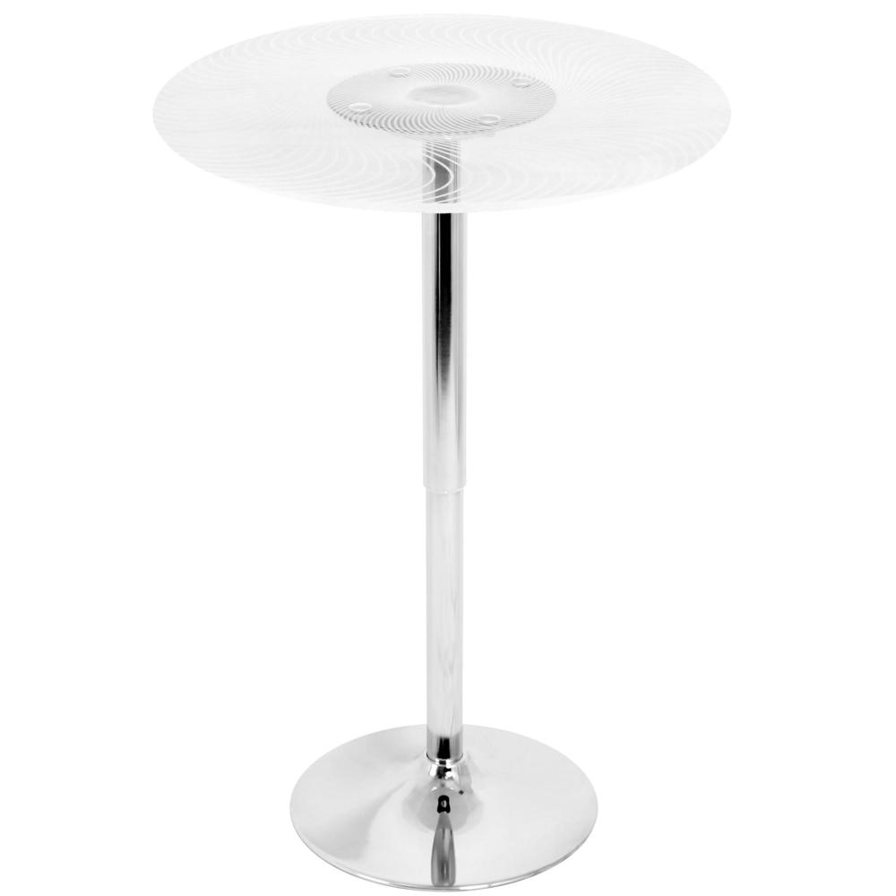 Spyra Contemporary Light Up Adjustable Bar Table. Picture 1