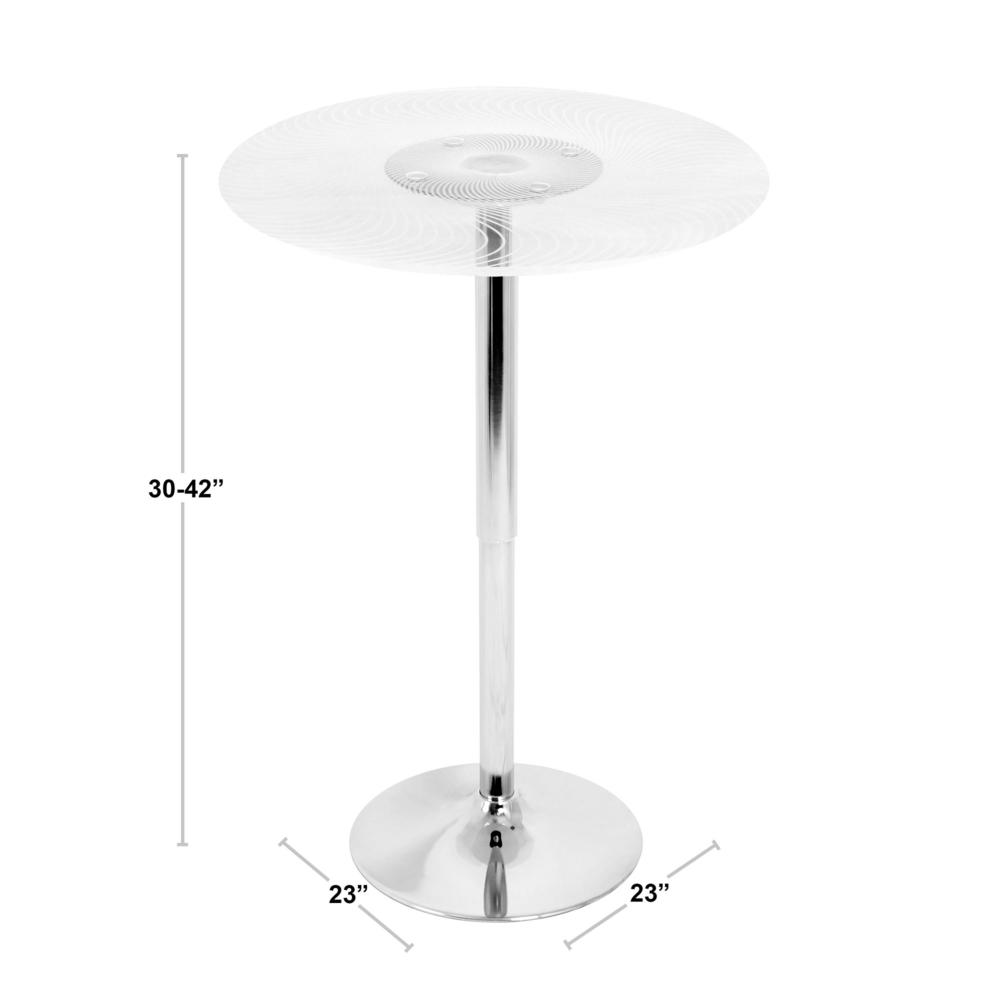 Spyra Contemporary Light Up Adjustable Bar Table. Picture 9