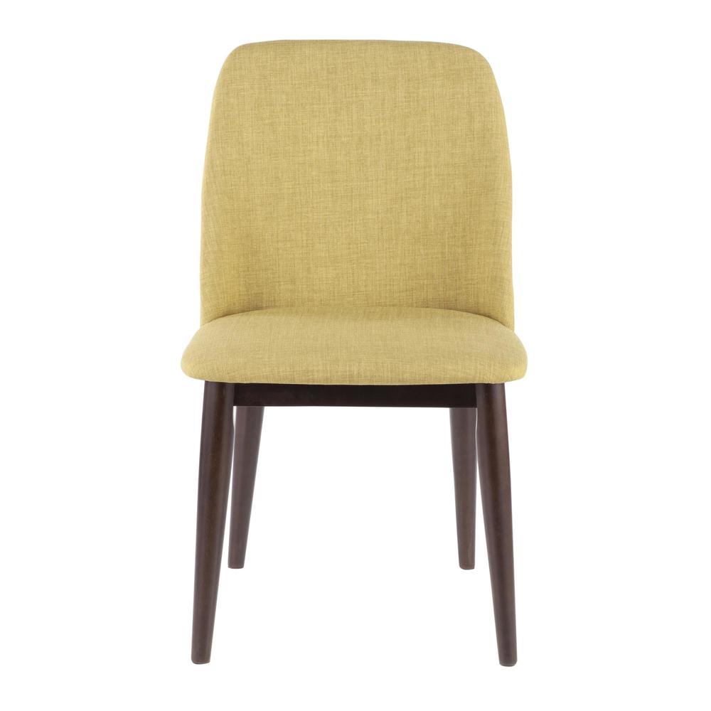 Tintori Contemporary Dining Chair in Green Fabric - Set of 2. Picture 6