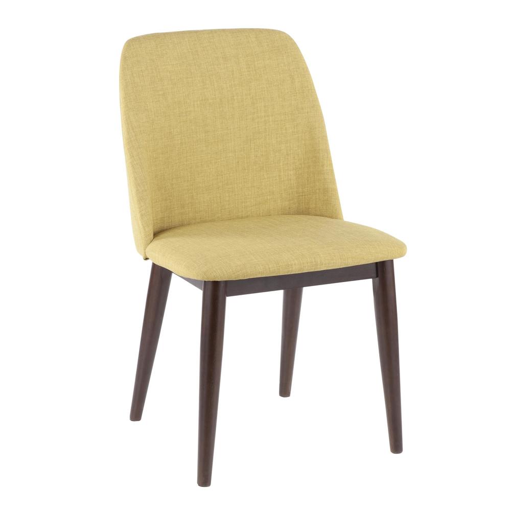 Tintori Contemporary Dining Chair in Green Fabric - Set of 2. Picture 2