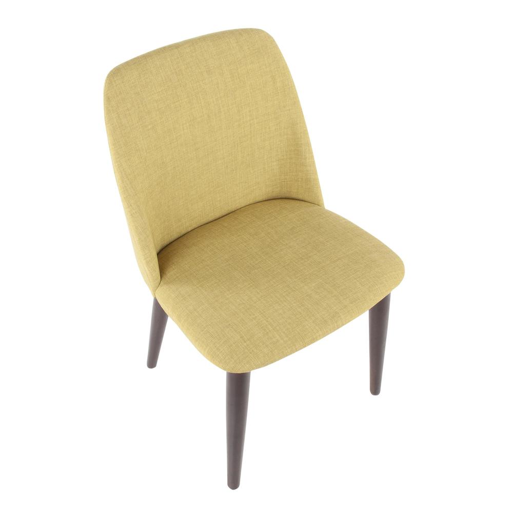 Tintori Contemporary Dining Chair in Green Fabric - Set of 2. Picture 7