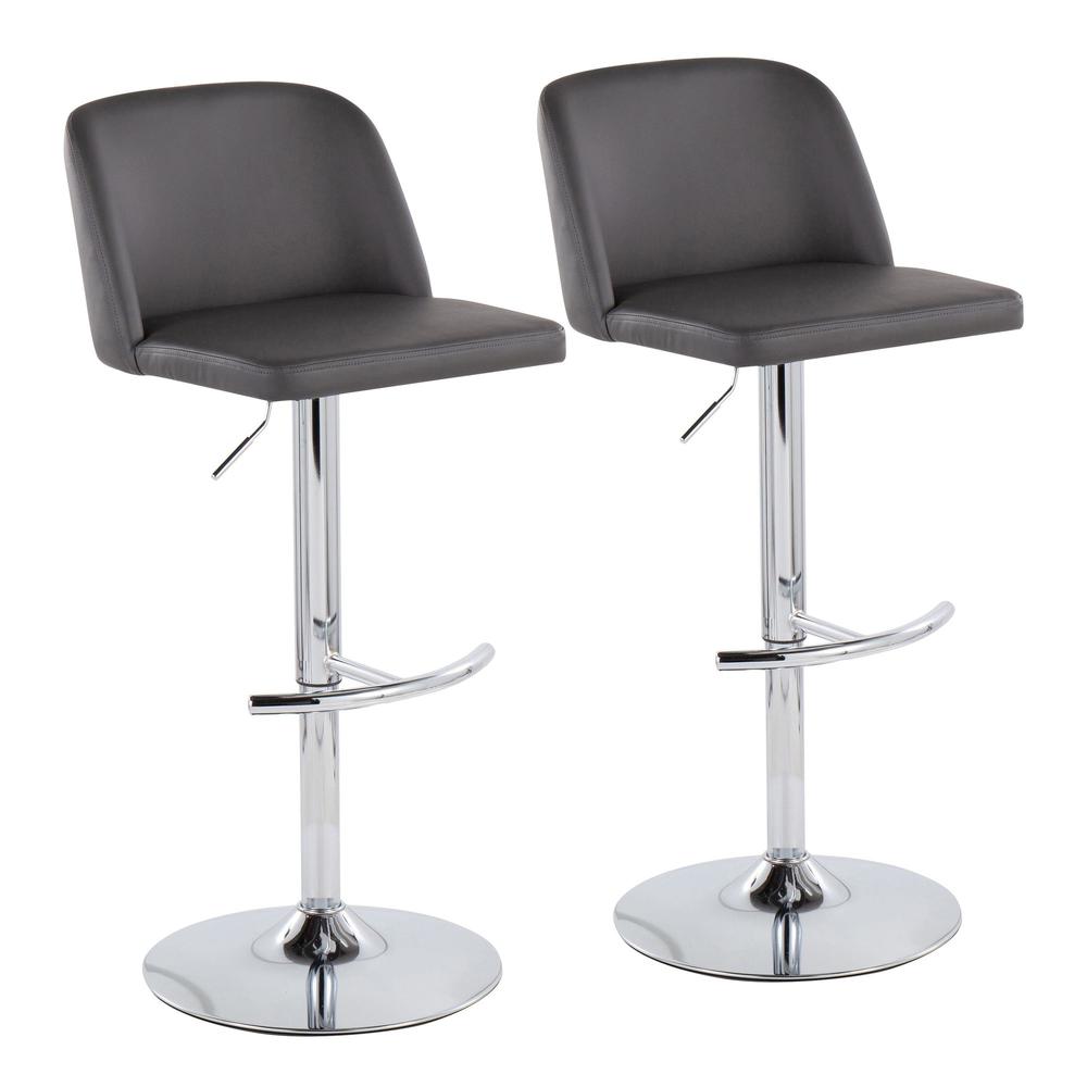 Toriano Adjustable Bar Stool - Set of 2. Picture 1