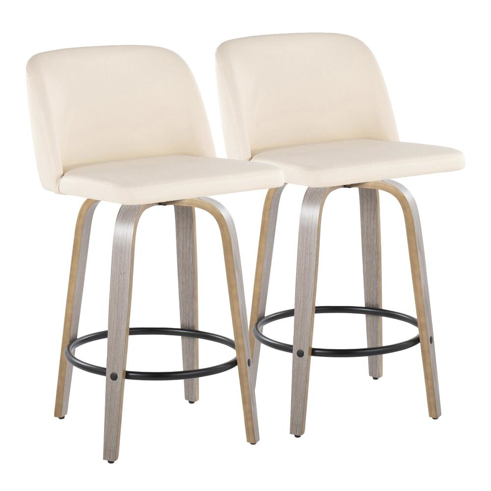 Toriano 26" Fixed Height Counter Stool - Set of 2. Picture 1
