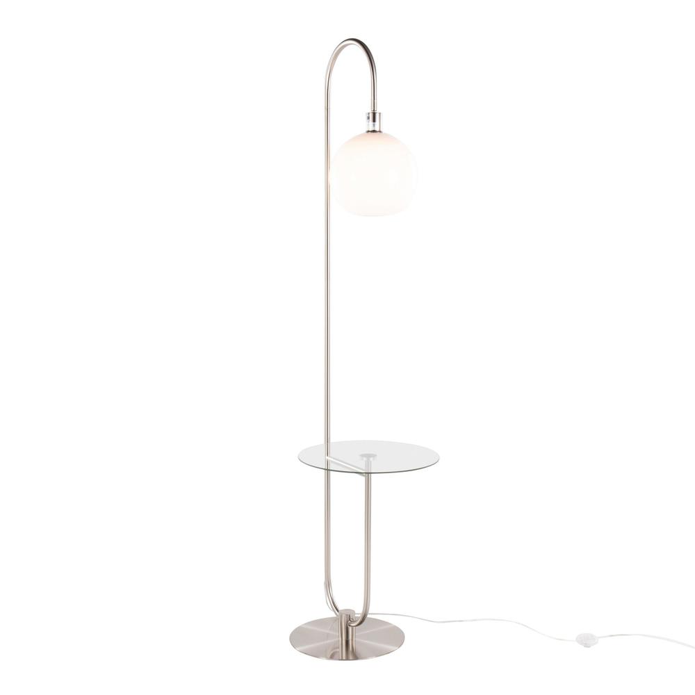 Trombone Floor Lamp with Table. Picture 1