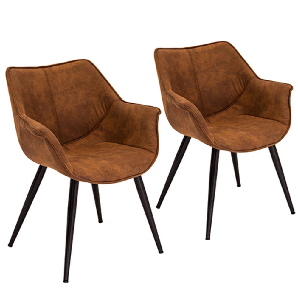 Wrangler Industrial Accent Chair in Rust Set of 2