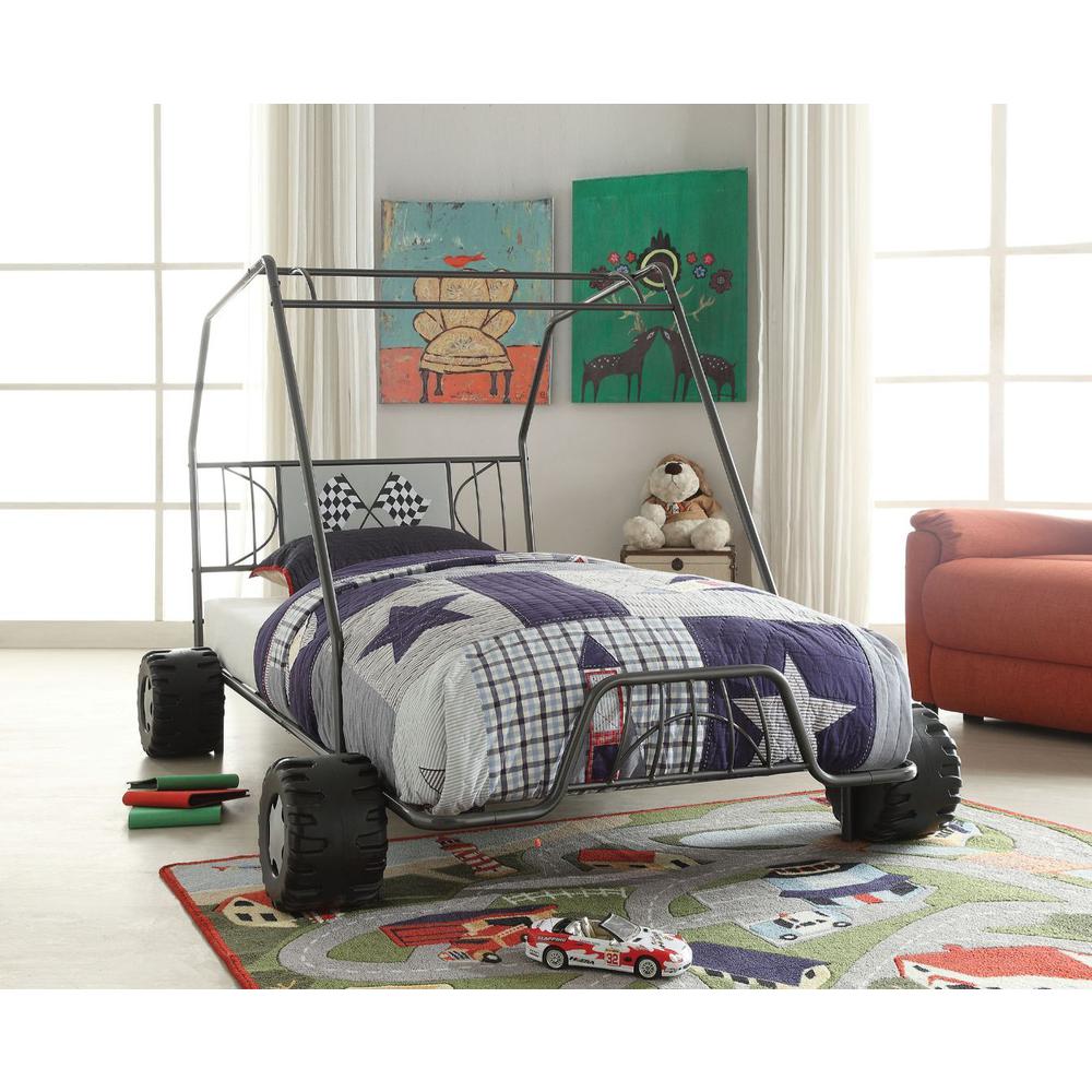 84" X 56" X 51" Twin Gunmetal Go Kart Bed - 285318. Picture 8