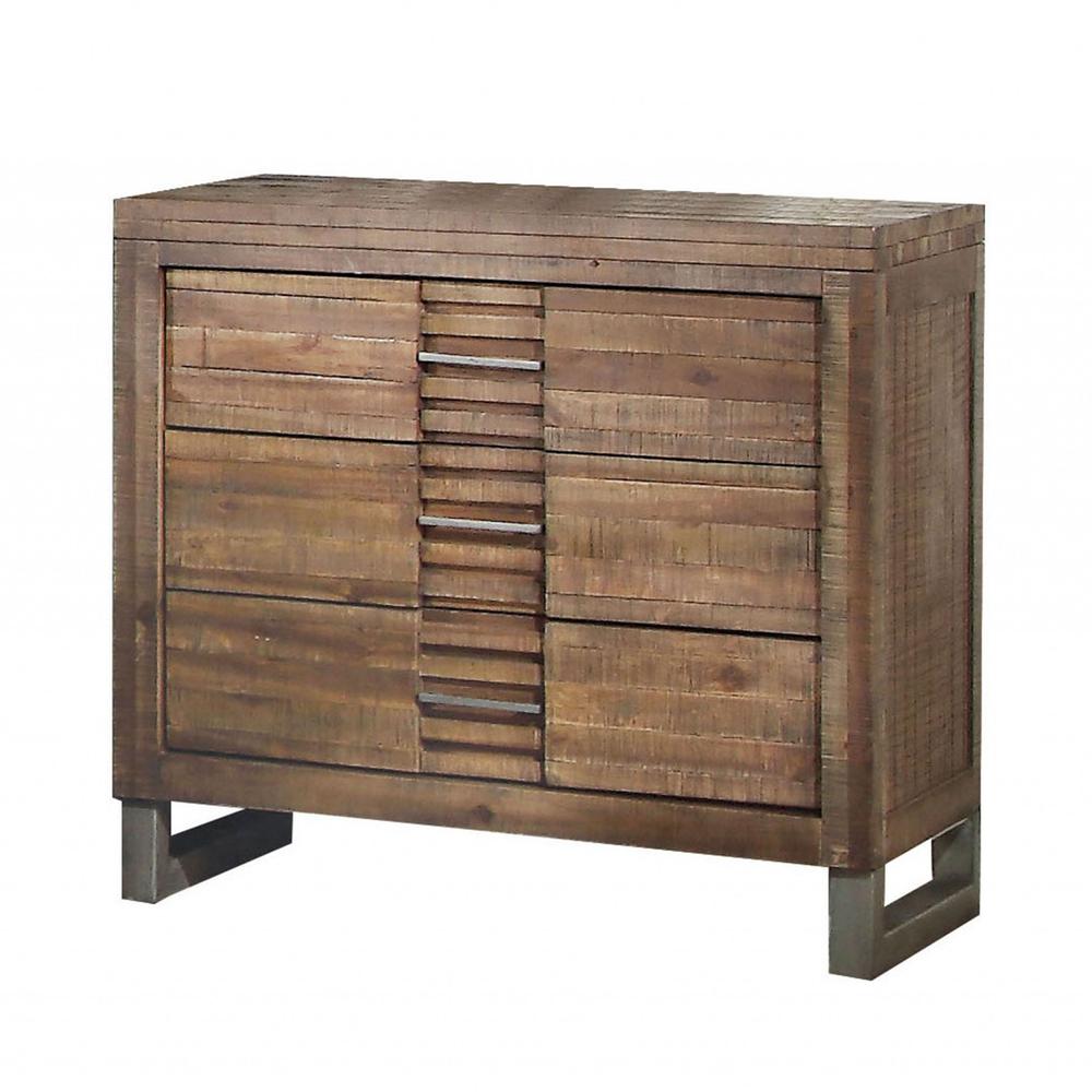 28" X 18" X 28" Reclaimed Oak 3 Drawer Nightstand - 285545. Picture 4