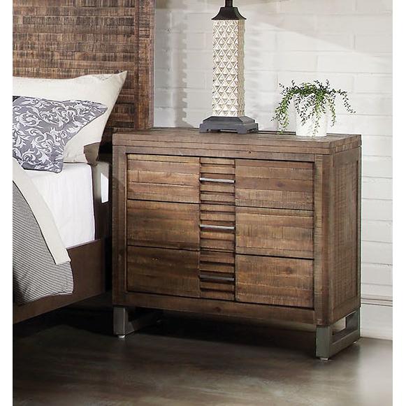 28" X 18" X 28" Reclaimed Oak 3 Drawer Nightstand - 285545. Picture 6