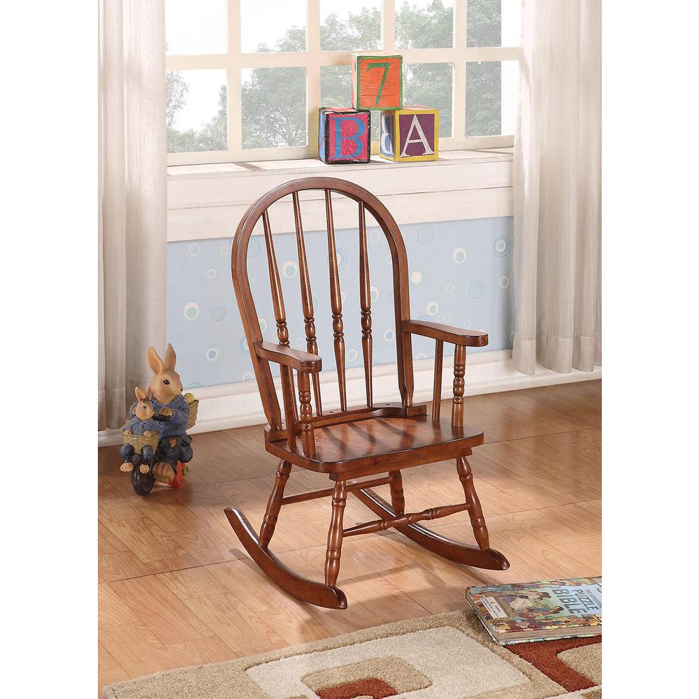 Classic Honey Brown Wooden Youth Rocking Chair - 285705. Picture 4