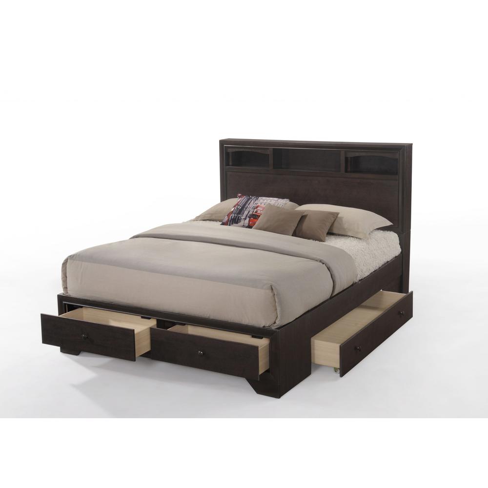Rich Espresso Finish Queen Bed With Storage - 285860. Picture 9