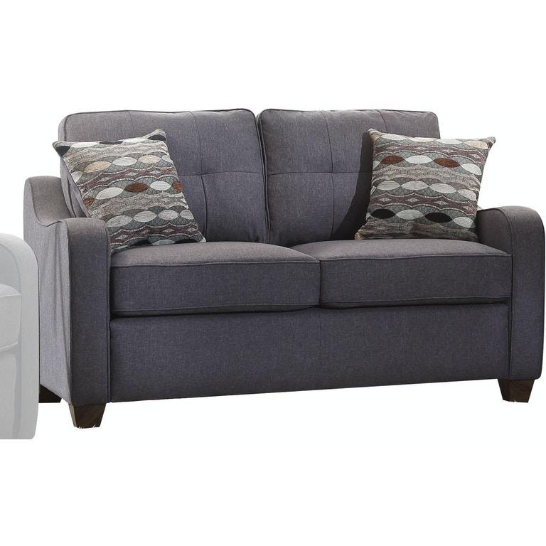 50" X 31" X 35" Gray Linen Loveseat - 285970. Picture 2