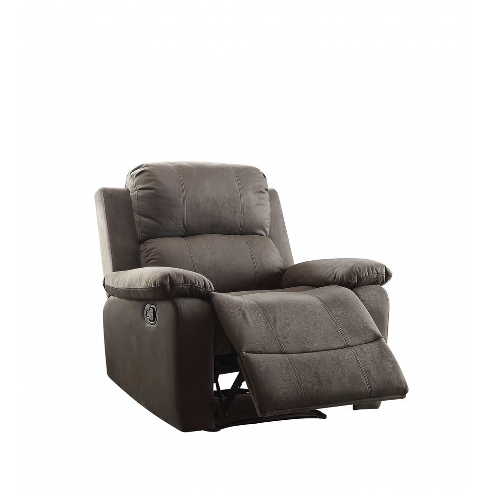 38" X 38" X 39" Charcoal Polished Microfiber Fabric Recliner - 286177. Picture 2
