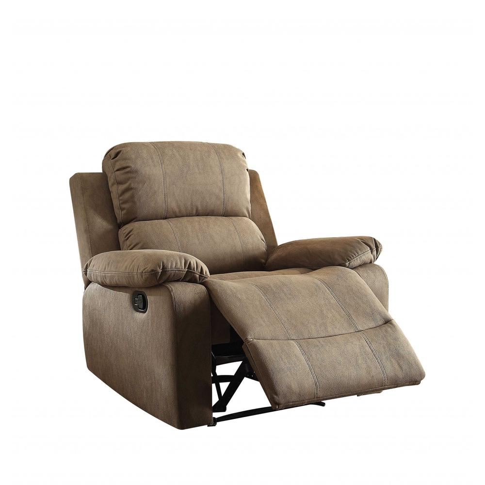 38" X 38" X 39" Taupe Polished Microfiber Fabric Recliner - 286179. Picture 2