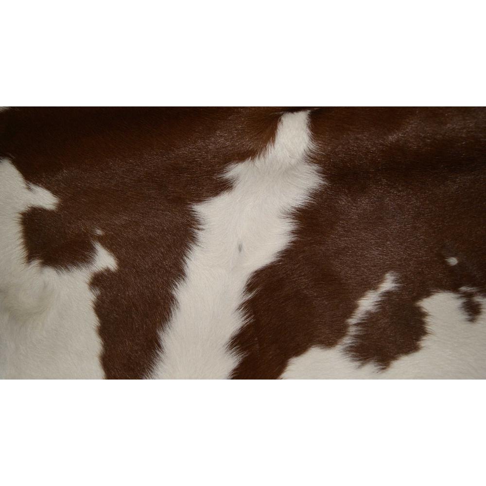 24" x 36" Brown And White Calfskin - Area Rug - 293165. Picture 5