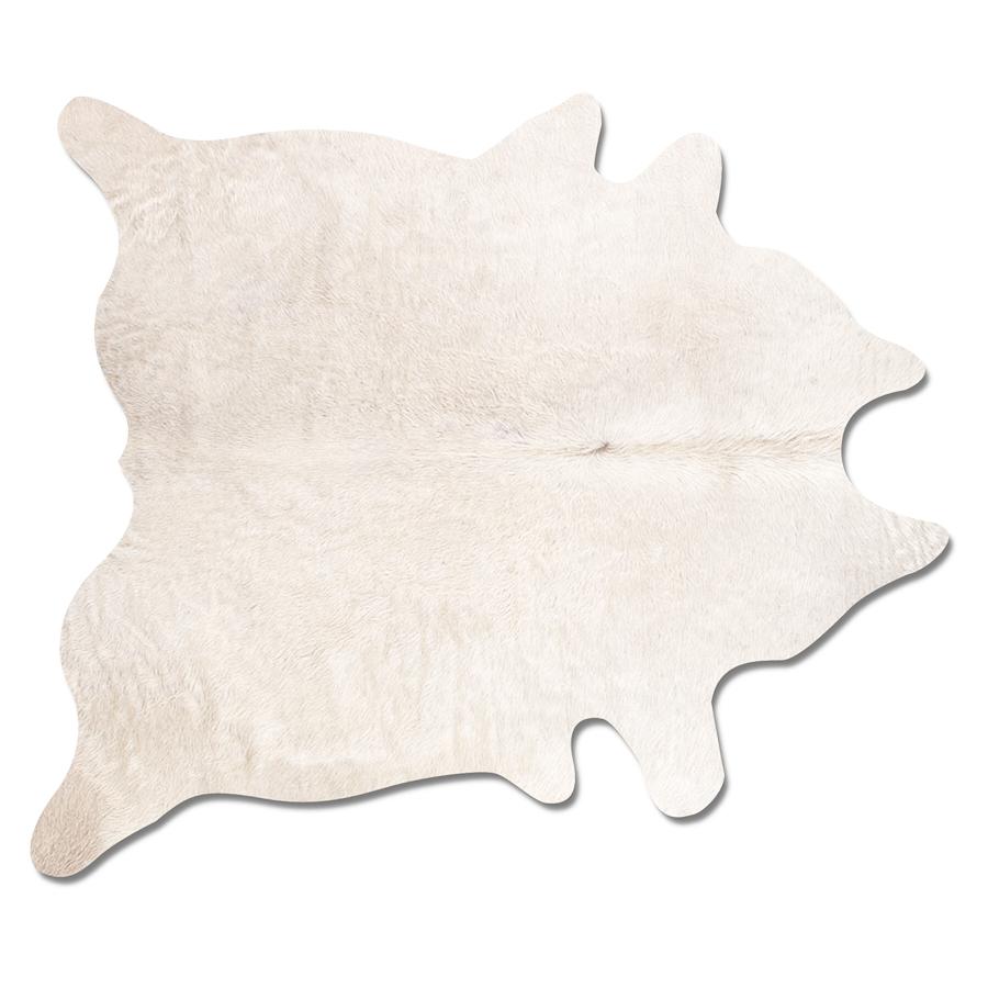 6' x 7' Off White Natural Cowhide Area Rug - 293169. Picture 4