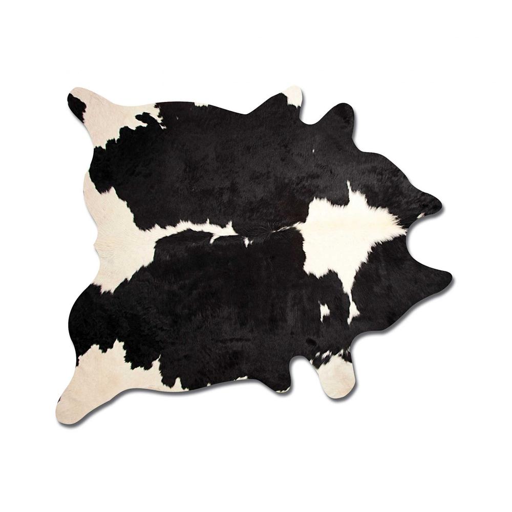 Black and White Genuine Cowhide Area Rug - 293172. Picture 4