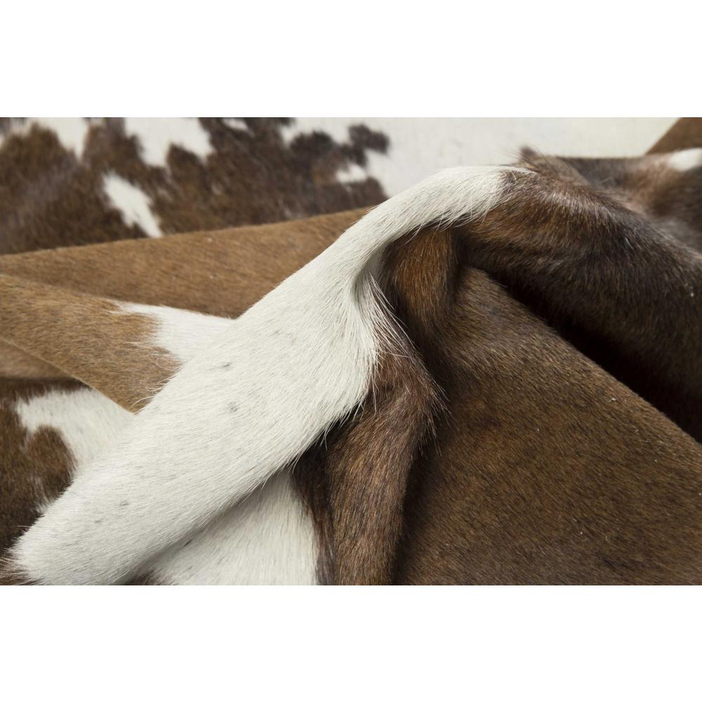 72" x 84" Taupe and White, Cowhide - Rug - 293175. Picture 6