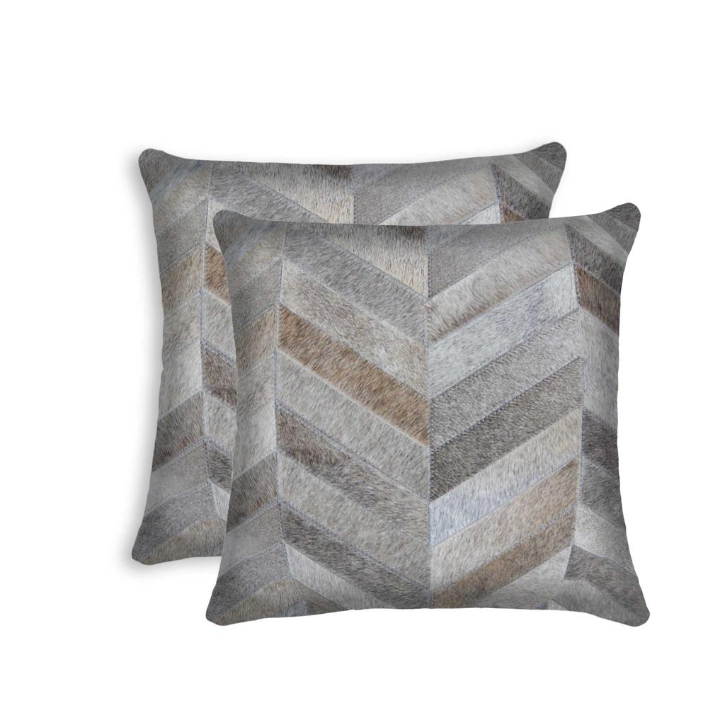 18" x 18" x 5" Gray  Pillow 2 Pack - 316944. Picture 3