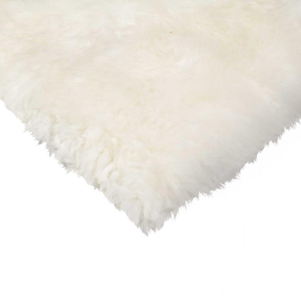 White Natural Sheepskin Chair Seat Cover - 317152. Picture 6