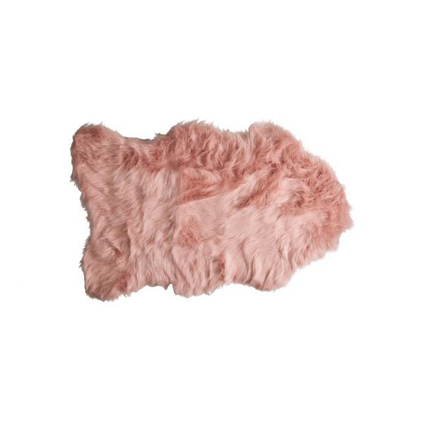 24" x 36" x 1.5" Dusty Rose Faux Sheepskin - Area Rug - 317263. Picture 5