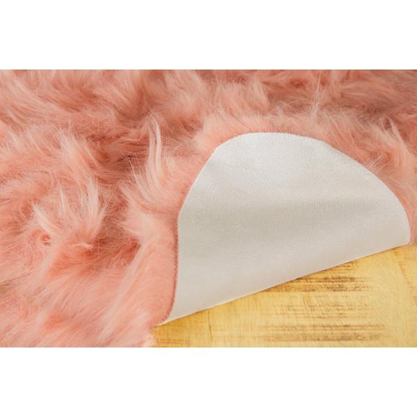 24" x 36" x 1.5" Dusty Rose Faux Sheepskin - Area Rug - 317263. Picture 8