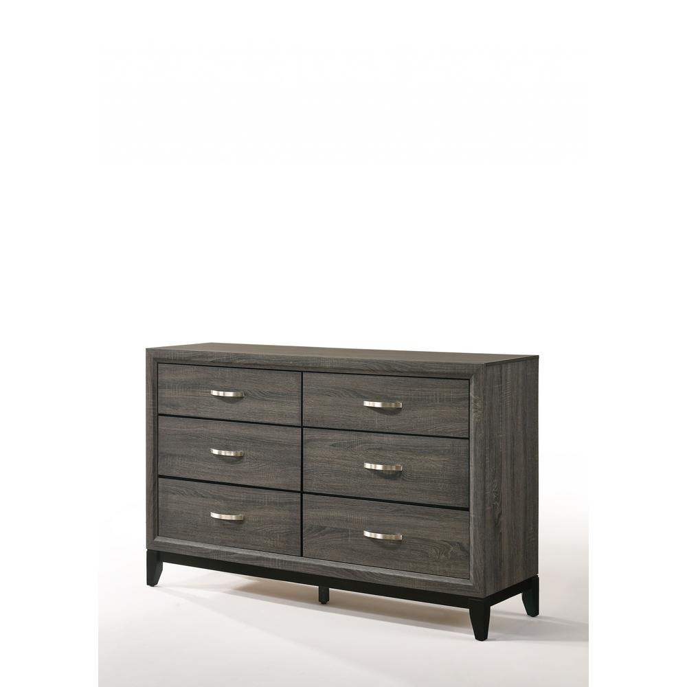 58" X 16" X 37" Weathered Gray Dresser - 318746. Picture 4
