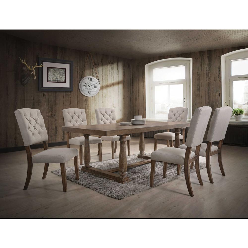 84" X 42" X 30" Weathered Oak Dining Table - 318902. Picture 4