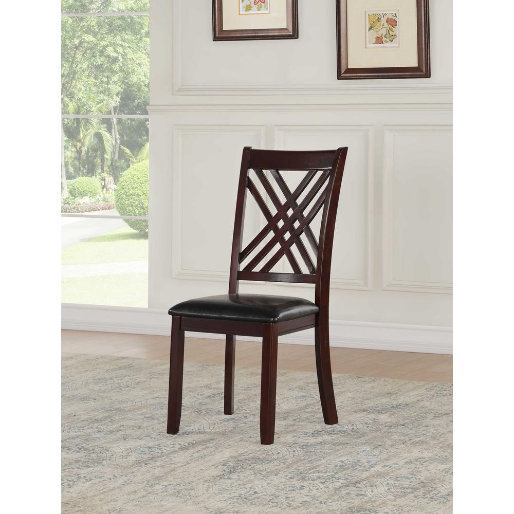 18" X 22" X 41" 2pc Black And Espresso Side Chair - 318946. Picture 8