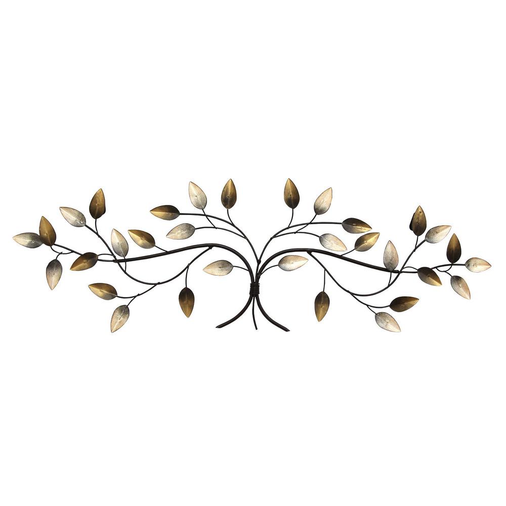 Beige Over The Door Blowing Leaves Metal Wall Decor - 321069. Picture 3