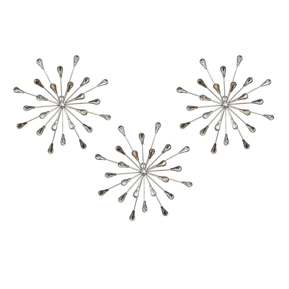 Acrylic Burst Silver Metal Wall Decor - 321088. Picture 4