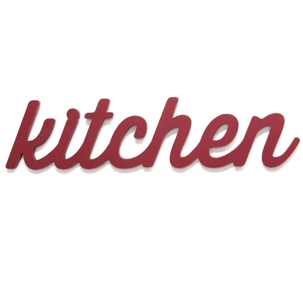 Red Kitchen Wood Word Decor - 321255. Picture 5