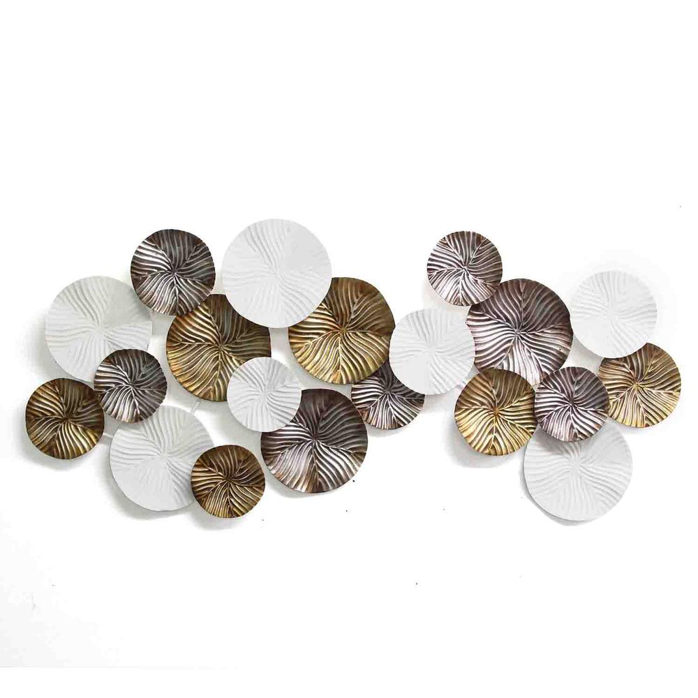 Tri Color Modern Circles Metal Wall Decor - 321287. Picture 6