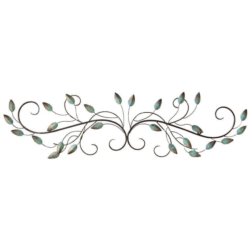 Patina Scroll Metal Leaf Wall Decor - 321342. Picture 5