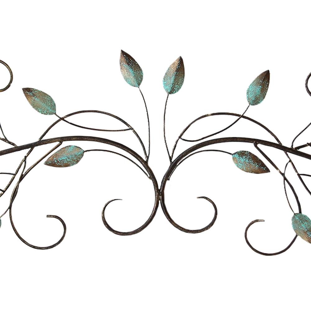 Patina Scroll Metal Leaf Wall Decor - 321342. Picture 6