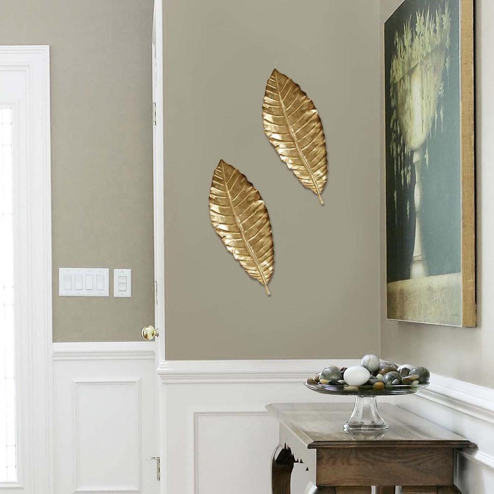 Gold Elegant Leaf Wall Decor - 321350. Picture 7