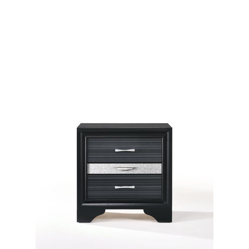 17" X 26" X 26" Black Wood Nightstand - 347072. Picture 3