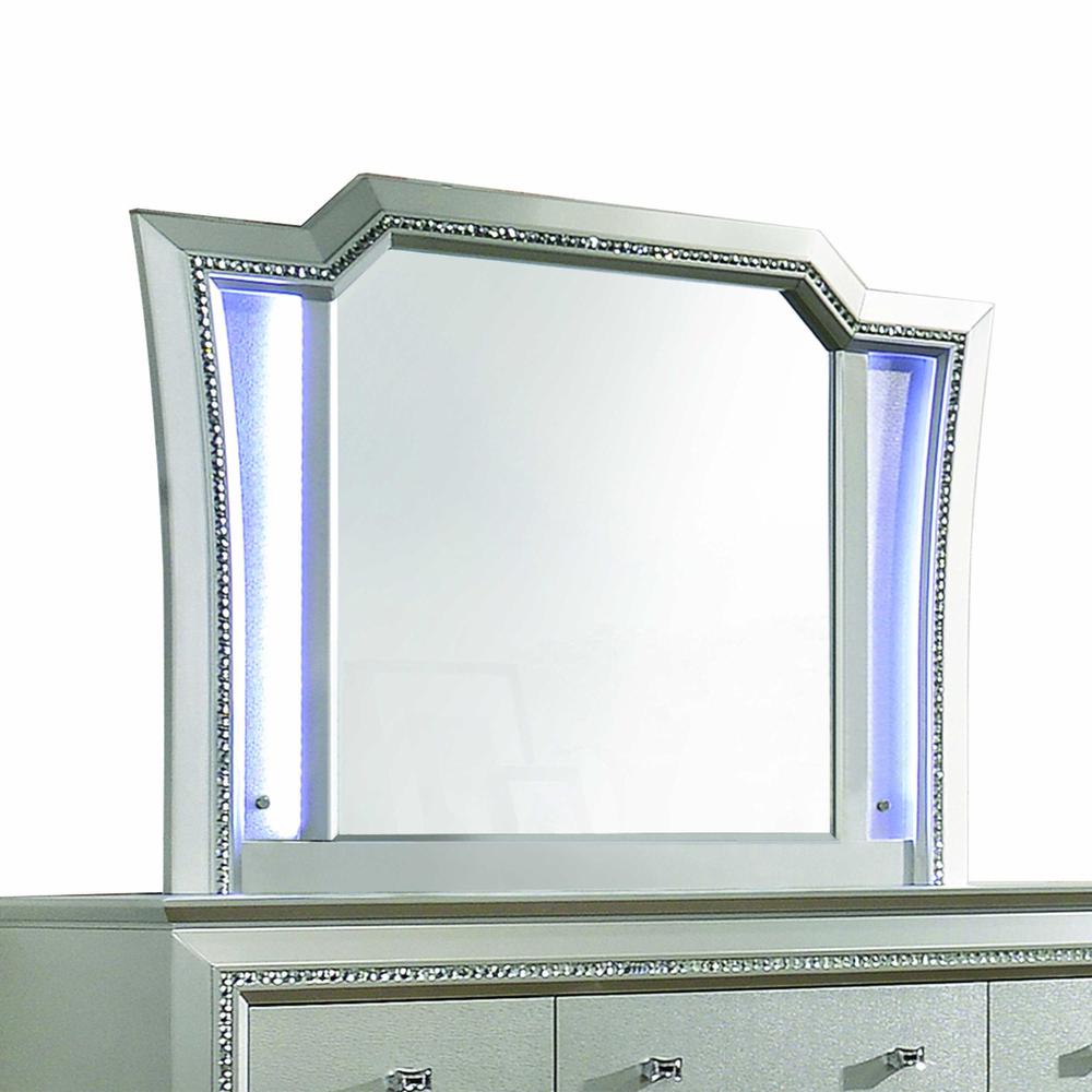Sparkling Finish Wall Mirror with LED lights and trim - 347170. Picture 3