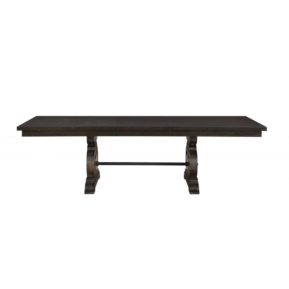 45" X 104" X 30" Rustic Walnut Wood Dining Table - 347314. Picture 5
